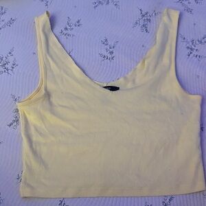 Light Yellow Crop Top